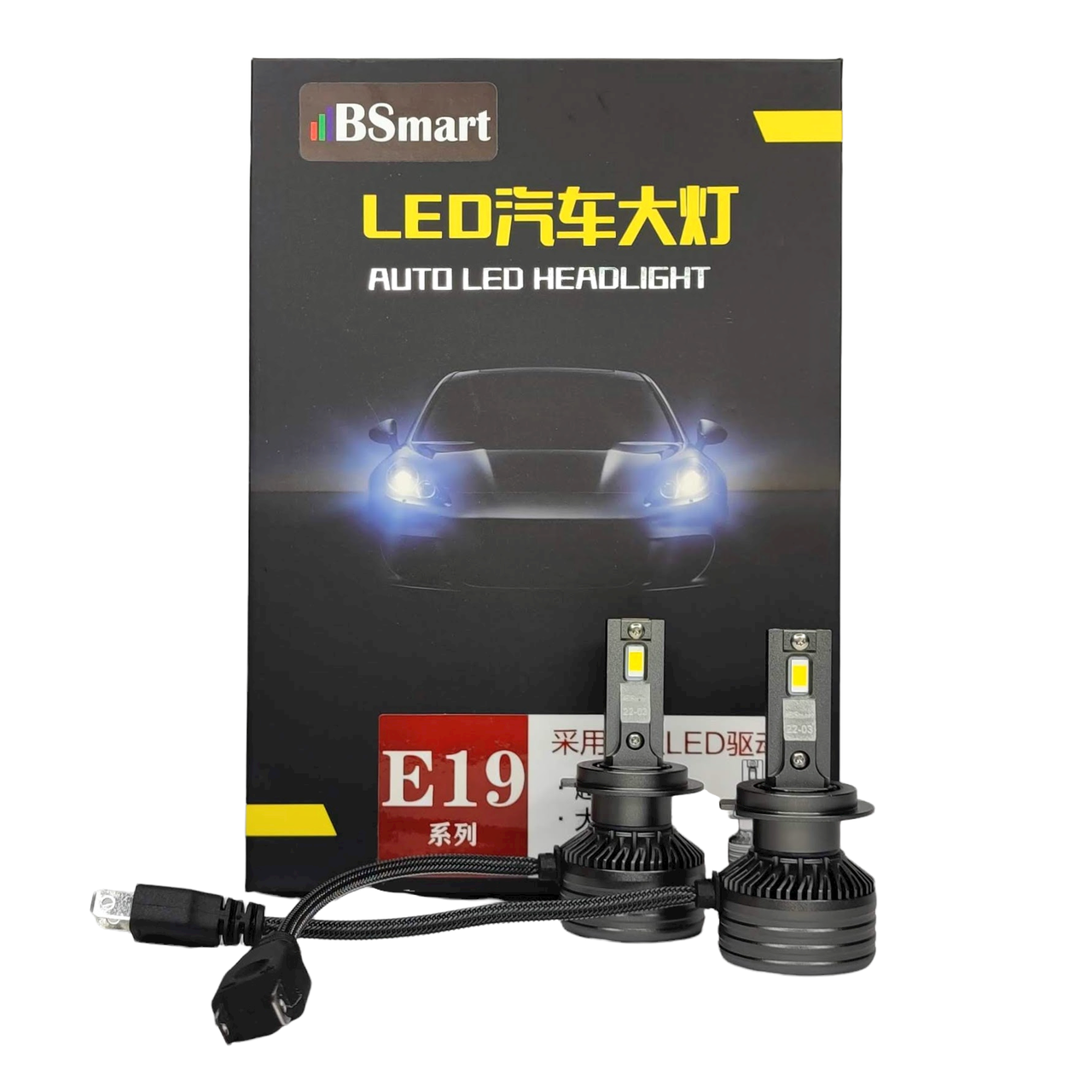 Автолампи LED BSmart E19 діод CSP H7 10000Лм 90Вт 6000K 12В Canbus