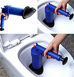 Пневматичний вантвер пневмовантуз для унітаза туалету раковини сантехнічний ZEPMA TOILET GUN АН-2084, фото 7