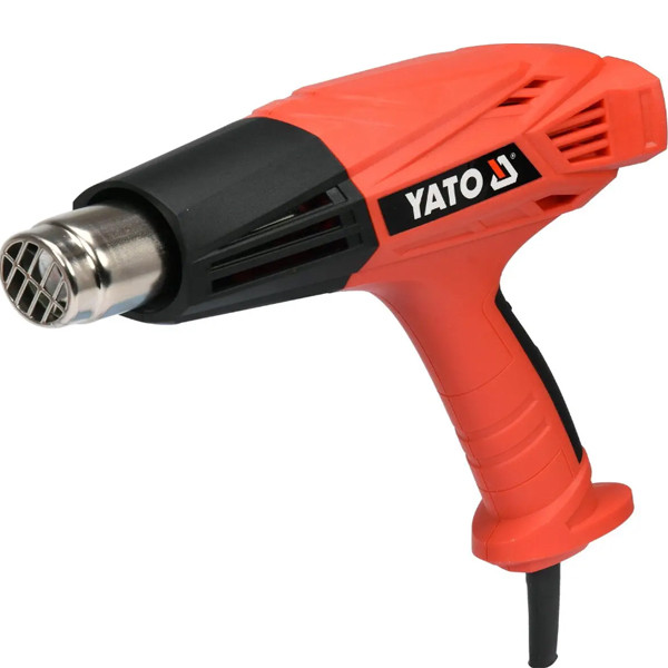 Фін будівельний мережевий YATO YT-82294 2 квт, 450 градусів/600 °C, 250/500 л/мін, регулятор температури + 4 насадки