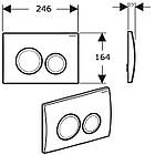 Кнопка зливу для інсталяції GEBERIT подвійна глянцева хром 145122 115.127.21.1, фото 2
