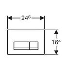Кнопка зливу для інсталяції GEBERIT подвійна матована чорна 163052 115.119.14.1, фото 2
