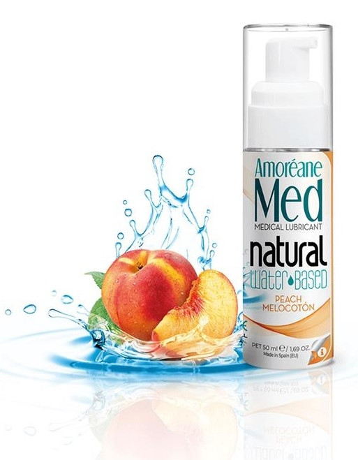 Гель-любрикант AM. Peach Water Based Lubricant з фітопланктоном, 50 мл, фото 1
