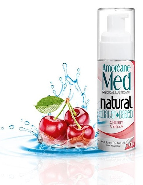 Гель-любрикант AM. Cherry Water Based Lubricant з фітопланктоном, 50 мл, фото 1