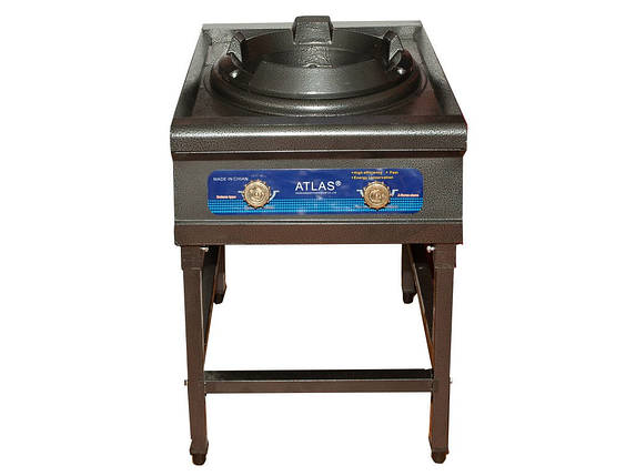 Газова плита 30 кВт ATLAS чавунний таганок із п'єзопідпалом, фото 2