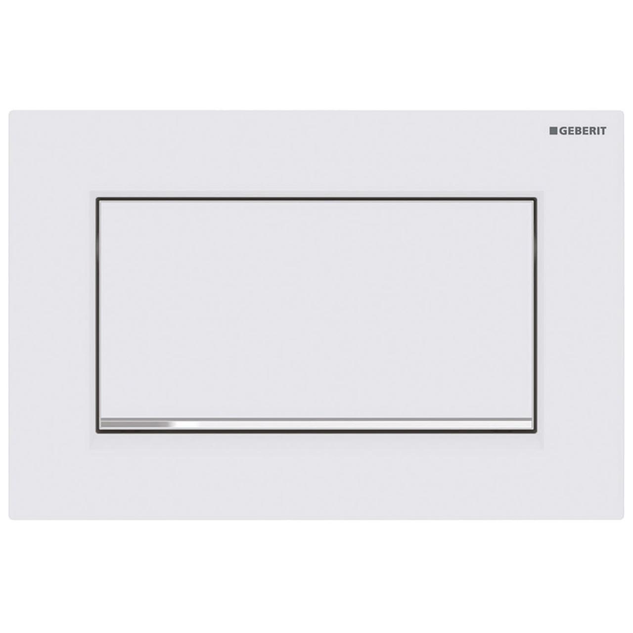 Кнопка зливу для інсталяції GEBERIT одинарна матована біла 143903 115.893.JT.1, фото 1