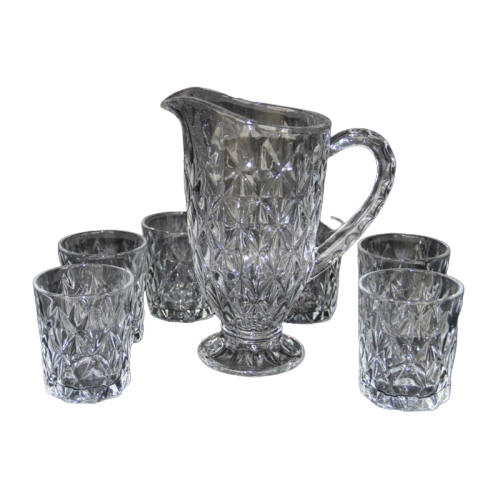 Сотній набір 7 предметів скляний Rose Crystal