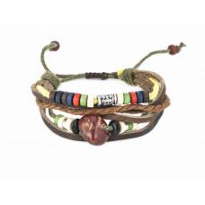 Чоловічий браслет натуральна шкіра, фото 1