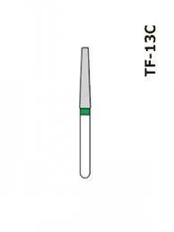 Стоматологічний бор TF-13C зелений конус із плоским кінчиком, Sharp