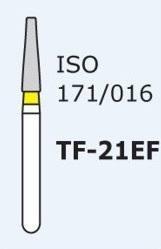 Стоматологічний бор TF-21EF жовтий конус із плоским кінчиком, Sharp