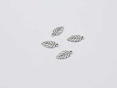 Кулони металеві. Пелюстка. Колір "античне срібло". 19мм