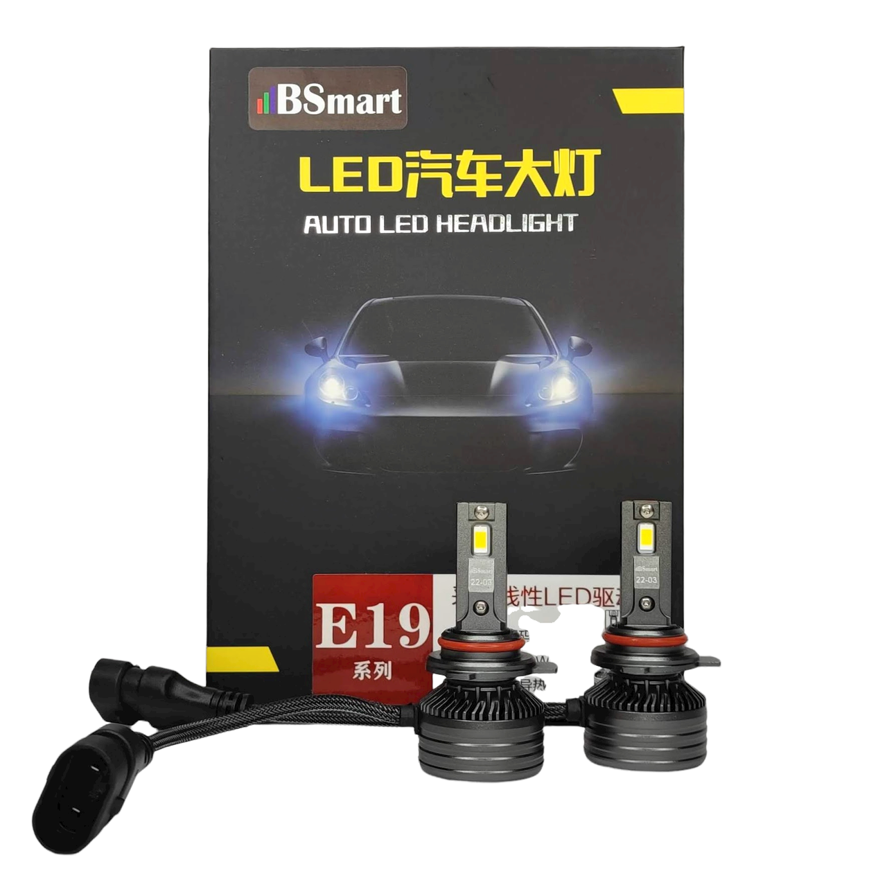 Автолампи LED BSmart E19 діод CSP HIR2 9012 10000 Лм 90 Вт 6000 K 12 В Canbus