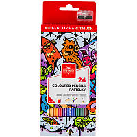 Кольорові олівці в наборі KOH-I-NOOR TEENAGE (монстри на упаковці), 24 кольори + точилка