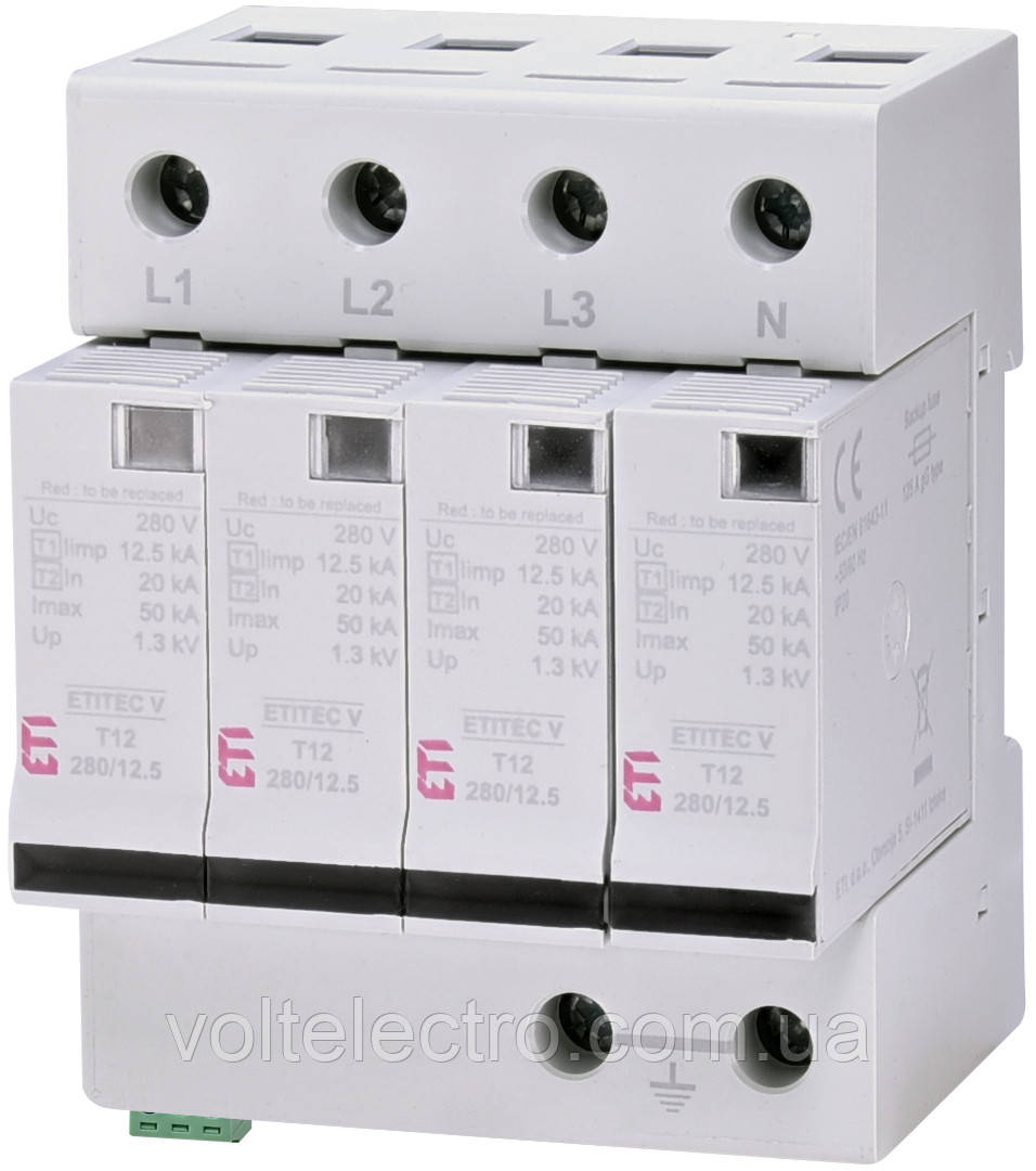 Обмежувач перенапруги ETITEC V T12 280/12,5 (4+0) RC