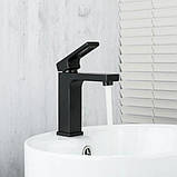 Змішувач для умивальника GAPPO G1017-6, чорний, фото 3