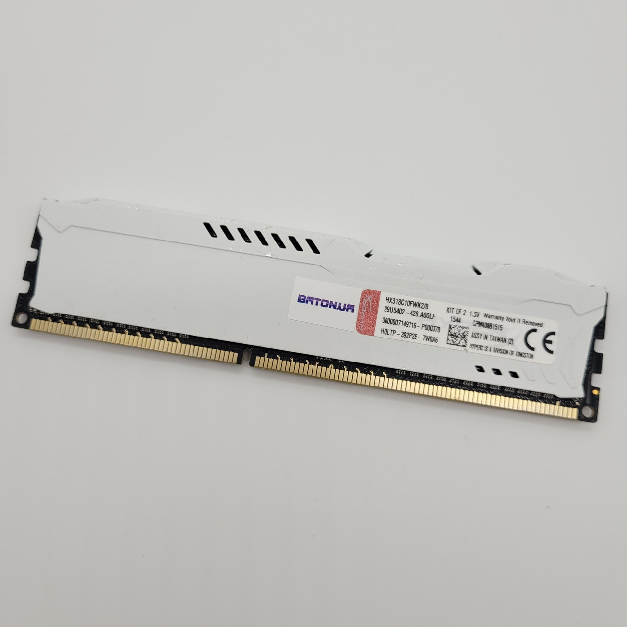 Ігрова оперативна пам'ять Kingston HyperX Fury DDR3 4Gb 1866MHz PC3 14900U 1R8 CL10 (HX318C10FWK2/8) Б/В