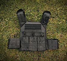 Плитоноска розвантажувальний жилет чорний