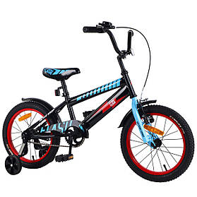 Велосипед двоколісний дитячий 16 дюймів Tilly FLASH T-216410 Синій