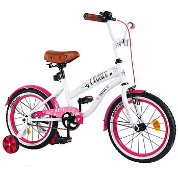 Велосипед двоколісний дитячий 16 дюймів Tilly CRUISER T-21632 Бело-черний