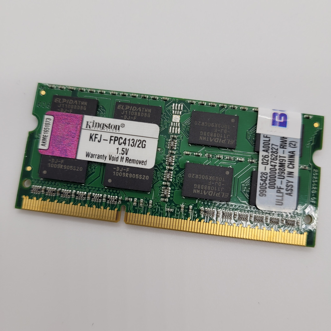 Оперативна пам'ять для ноутбука Kingston SODIMM DDR3 2Gb 1066MHz 8500S CL7 (KFJ-FPC413/2G) Б/В