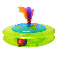 Іграшка для котів Petstages Sights&Sounds Birdie Chase (Музичний Трек з м'ячиком і пташкою) D=31см (pt467)