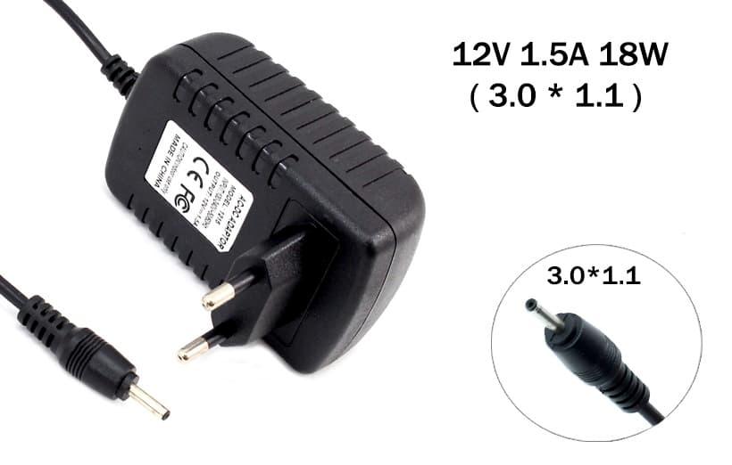 Блок живлення 12v 1.5a 18w 3.0x1.0(0.9/1.1)mm (B class) 1 день гар.