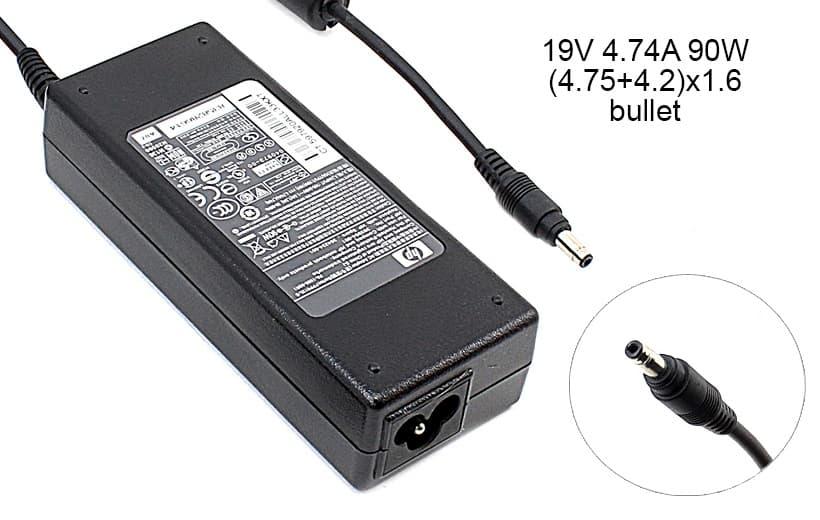 Блок питания для ноутбука HP 19v 4.74a 90w 4.8x1.7 (4.75+4.2)x1.6mm (bullet) (Как оригинал) 1 день гар. - фото 1 - id-p1651714007