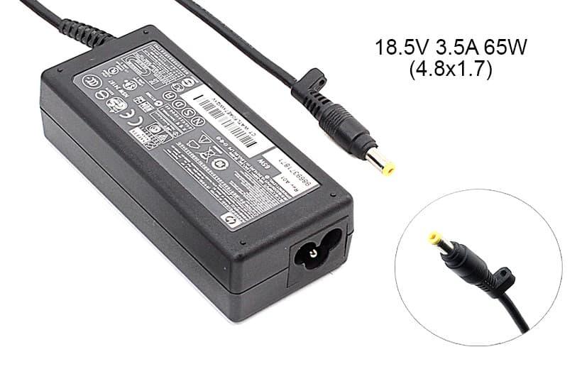 Блок живлення до ноутбука HP 18.5v 3.5a 65w 4.8x1.7mm (Як оригінал) 1 день гар.