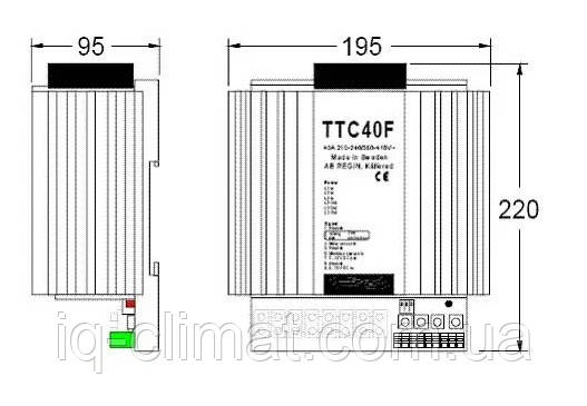 TTC40F симисторный регулятор мощности для электро-калорифера REGIN ...
