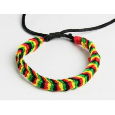 Шкіряний смугастий браслет, фото 1