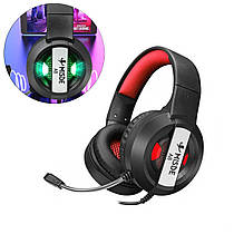 Геймерські навушники з підсвічуванням Misde A8 Gaming Червона гарнітура, ігрові навушники з мікрофоном (NS)