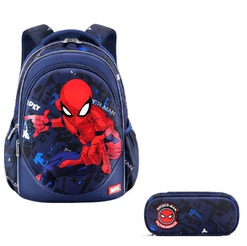 Шкільний рюкзак, портфель + пенал 1-5 класу для хлопчиків ортопедичний, преміум'якості — Spider-Man