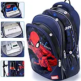 Шкільний рюкзак, портфель + пенал 1-5 класу для хлопчиків ортопедичний, преміум'якості — Spider-Man, фото 3