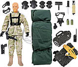 Ігровий набір лялька Військовий Солдатик Click N' Play Military Airborne Paratrooper, фото 6