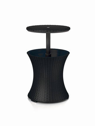 Стол - бар пластиковий Keter Cool Bar Rattan, колір сірий, фото 1