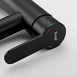 Змішувач для умивальника Frap F10801-62 високий, чорний, фото 4