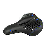 Cедло West Biking 0801083 Black+Blue для велосипеда м'яке (K-765S)