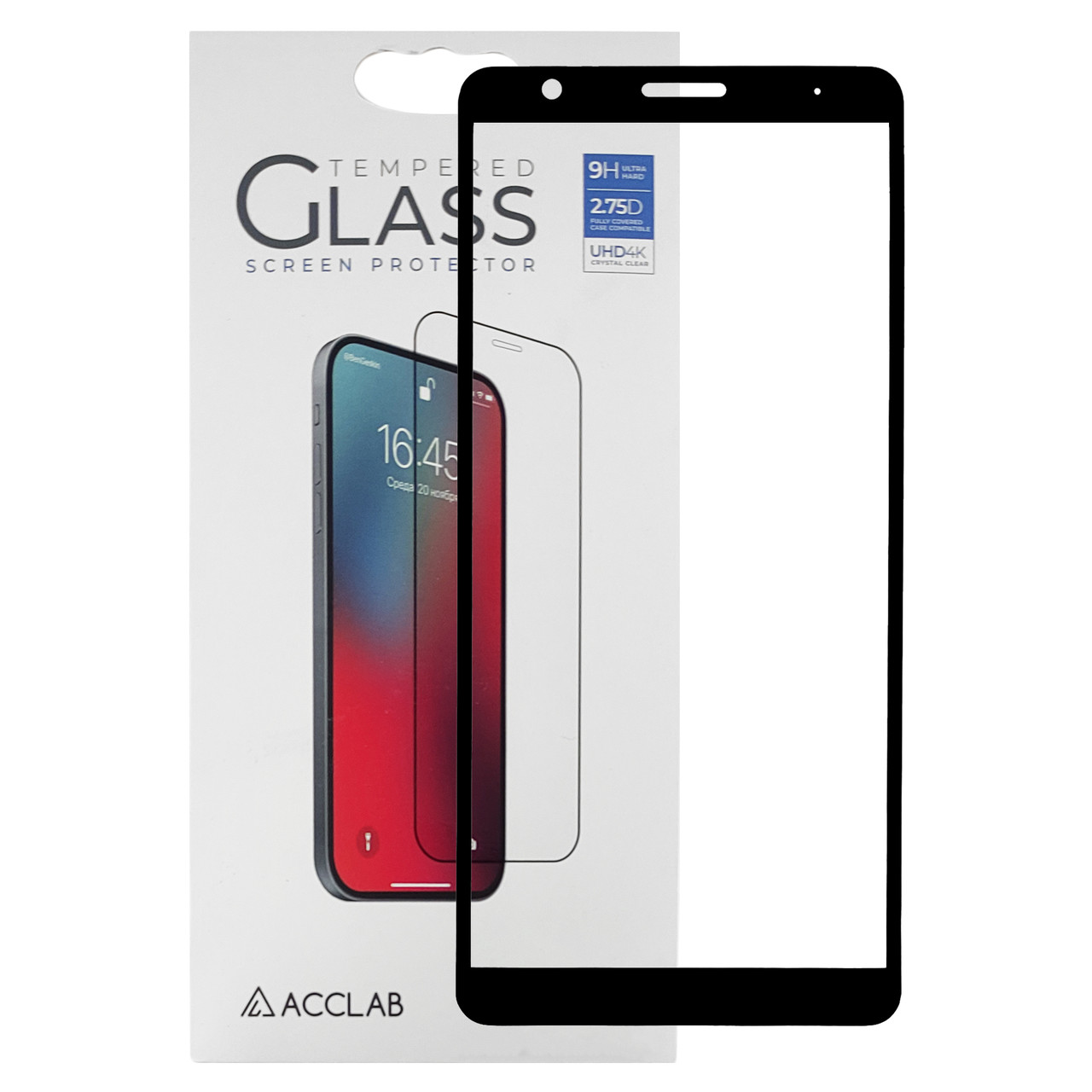 Захисне скло Acclab 3D Full Glue для ZTE Blade L210 Black