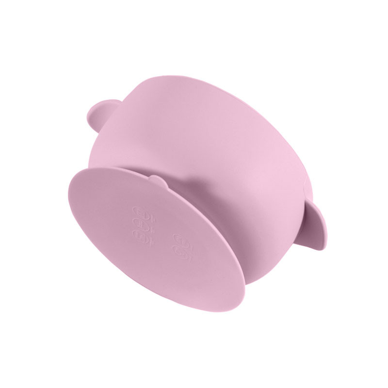 Силиконовая тарелка CUMEENSS AI-114 Pink на присоске с ложкой для детей кормления (K-229S) - фото 3 - id-p1651740199
