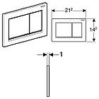 Кнопка зливу для інсталяції GEBERIT подвійна глянцева хром 101719 115.080.KH.1, фото 2