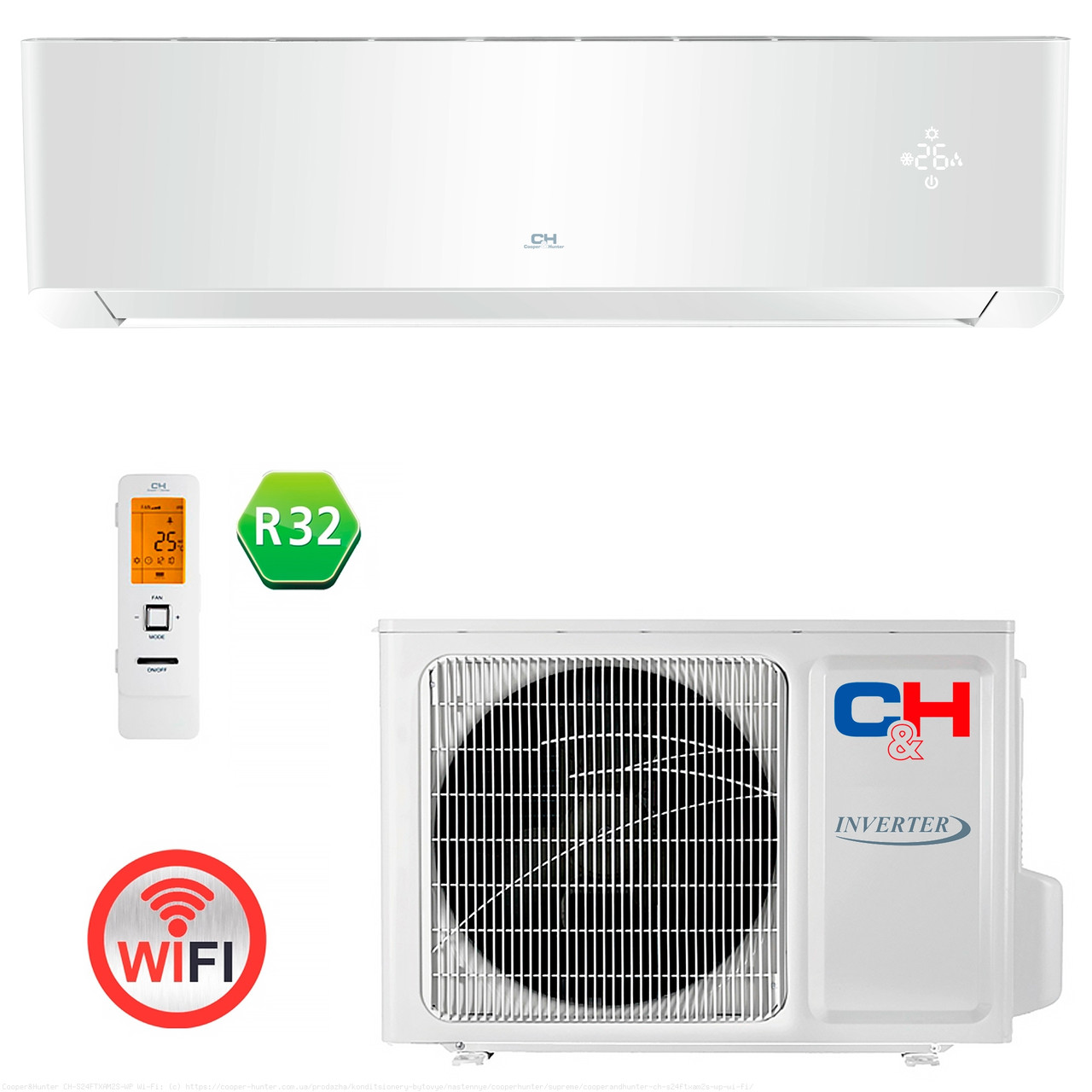 Кондиціонер Cooper&Hunter CH-S09FTXAM2S-WP SUPREME (WHITE) R32