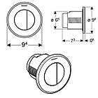 Кнопка зливу для інсталяції GEBERIT подвійна матована чорна 232983 116.055.16.1, фото 2