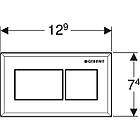 Кнопка зливу для інсталяції GEBERIT подвійна чорна 144558 116.051.KV.1, фото 2