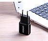 Мережевий зарядний пристрій FONKEN USB 2.4 A 12 Вт Black (TPA-67C), фото 3