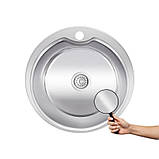 Lidz 510-D 0.6 мм Polish кухонна мийка кругла (160), фото 2