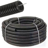 Гофротруба KOPOS 32 мм 50мп 320N/5 см з протяжкою MONOFLEX негорюча чорна УФ, 1432 D_F50D гофрована Копос