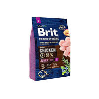 Сухой корм для щенков и молодых собак малых пород Brit Premium Dog Junior S с курицей 3 кг