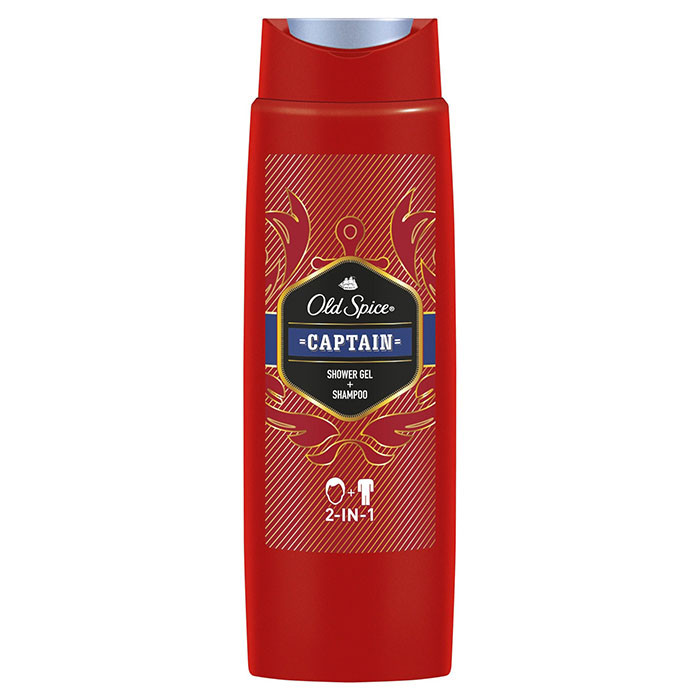 Гель для душу + Шампунь Old Spice 2в1 Captain 250 мл