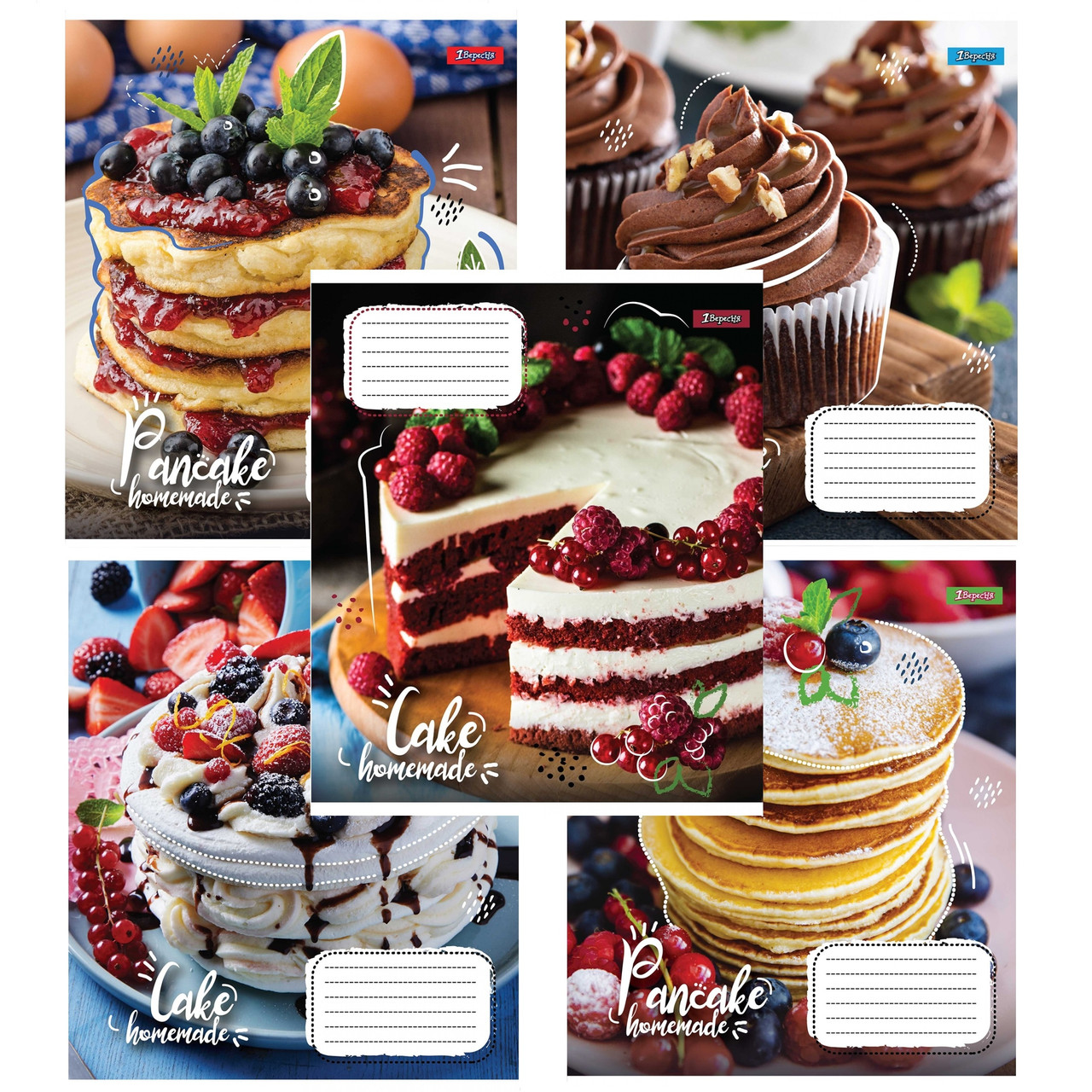 Зошит шкільний 36 арк. клітинка 1В "Homemade cake" 765929