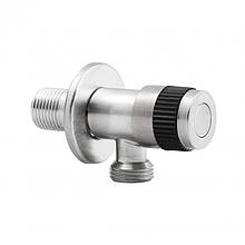 Кран кульовий кутовий НІЖАВЕКА Lidz Went 112R 1/2*1/2 Nickel (01 01 001 12)
