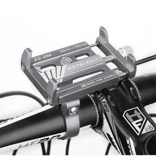 Тримач для телефону на велосипед металевий BG-090 сірий